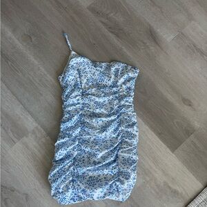 Floral Blue and White Dress